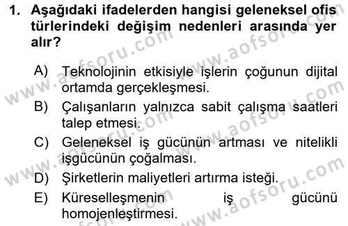 Büro Teknolojileri Dersi 2024 - 2025 Yılı (Vize) Ara Sınav Soruları 1. Soru