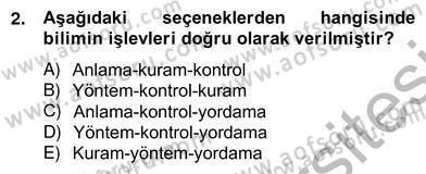 Bilimsel Araştırma Yöntemleri Dersi 2012 - 2013 Yılı (Vize) Ara Sınav Soruları 2. Soru
