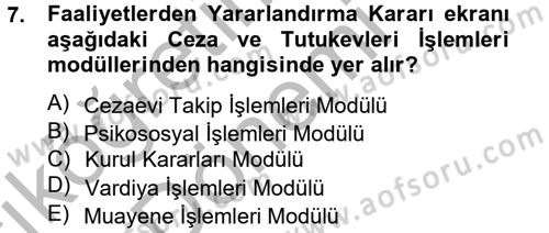 Ulusal Yargı Ağı Projesi 2 Dersi 2012 - 2013 Yılı (Vize) Ara Sınav Soruları 7. Soru