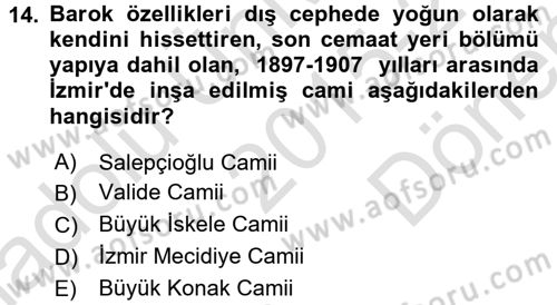 Ortaçağdan Günümüze Anadolu Uygarlıkları Dersi 2015 - 2016 Yılı (Final) Dönem Sonu Sınav Soruları 14. Soru