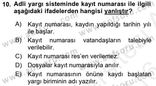 Kalem Mevzuatı Dersi 2015 - 2016 Yılı (Vize) Ara Sınav Soruları 10. Soru