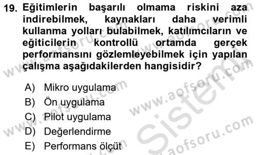 Acil Durum ve Afet Farkındalık Eğitimi Dersi 2021 - 2022 Yılı (Final) Dönem Sonu Sınav Soruları 19. Soru