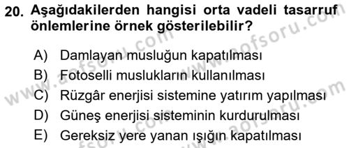 Gastronomi Ve Sürdürülebilirlik Dersi 2021 - 2022 Yılı (Vize) Ara Sınav Soruları 20. Soru