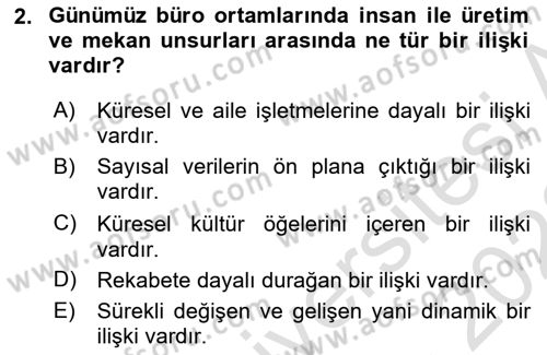 Büro Teknolojileri Dersi 2022 - 2023 Yılı (Vize) Ara Sınav Soruları 2. Soru