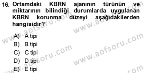 Kbrn Savunma Ve Güvenlik Dersi 2018 - 2019 Yılı 3 Ders Sınav Soruları 16. Soru