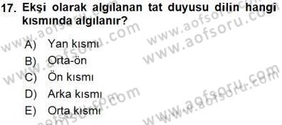 İnsan Anatomisi Ve Fizyolojisi Dersi 2015 - 2016 Yılı (Final) Dönem Sonu Sınav Soruları 17. Soru