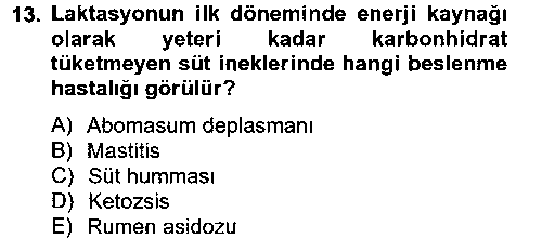 TRM202U Hayvan Besleme çıkmış sınav sorusu 2
