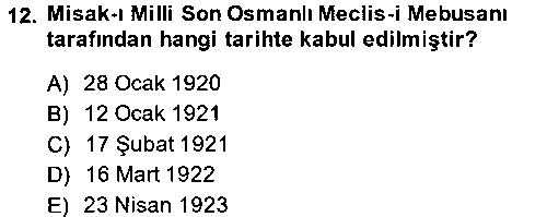 TAR312U Türkiye´de Demokrasi Ve Parlamento Tarihi çıkmış sınav sorusu 3