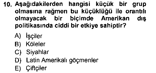 ULI401U Amerikan Dış Politikası çıkmış sınav sorusu 2