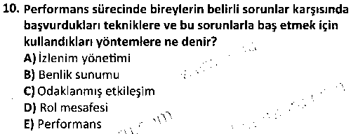 SOS3002 Gündelik Yaşam Sosyolojisi çıkmış sınav sorusu 2
