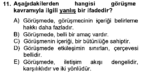 IKY202U Görüşme Teknikleri çıkmış sınav sorusu 2