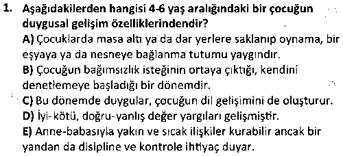 CGE1004 Çocuk Gelişimi 2 çıkmış sınav sorusu 1