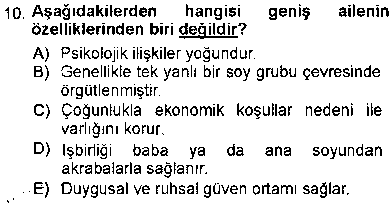 EVI207U Aile Ekonomisi çıkmış sınav sorusu 2