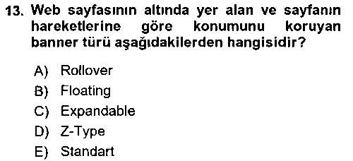 WTK209U Görsel Web Tasarımı çıkmış sınav sorusu 3