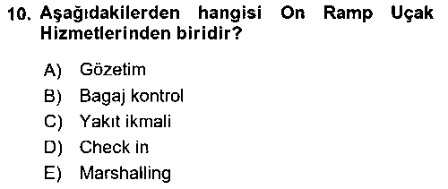 SHU204U Temel Harekat Hizmetleri ve Ramp çıkmış sınav sorusu 2