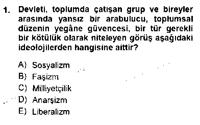 FEL203U Yurttaşlık ve Çevre Bilgisi çıkmış sınav sorusu 1