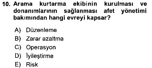 ADY107U Arama Kurtarma Bilgisi ve Etik Değerler çıkmış sınav sorusu 2