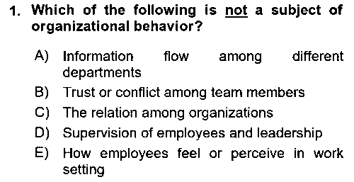 SOS210U Organizational Behavior çıkmış sınav sorusu 1