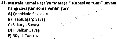 ORT2002 Atatürk İlkeleri ve İnkılap Tarihi 2 çıkmış sınav sorusu 3
