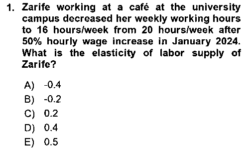 IKT324U Labor Economics çıkmış sınav sorusu 1