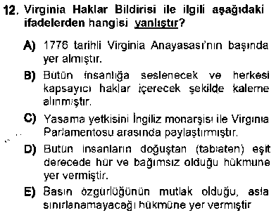 HUK117U HUK117U İnsan Hakları ve Kamu Özgürlükleri çıkmış sınav sorusu 3