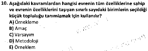 ÇGL3012 Araştırma Yöntem ve Teknikleri 2 çıkmış sınav sorusu 2