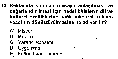MAI204U Marka İletişim Kampanyaları çıkmış sınav sorusu 2