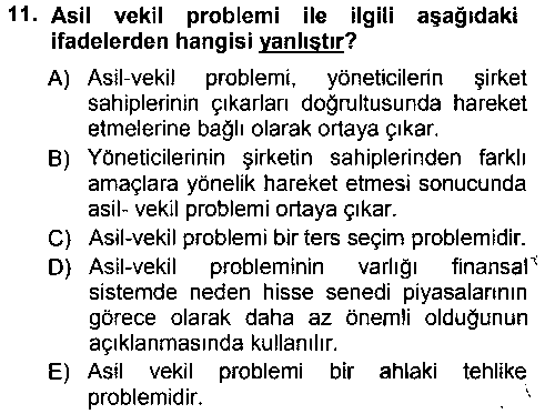 IKT301U Para ve Banka çıkmış sınav sorusu 2
