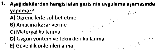 Okul Öncesi Eğitim Kurumlarında Program Geliştirme çıkmış sınav sorusu 1
