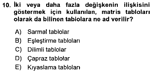 YBS202U İşletme Analitiği çıkmış sınav sorusu 1