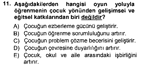 OMB305U Özel Öğretim Yöntemleri 1 çıkmış sınav sorusu 3