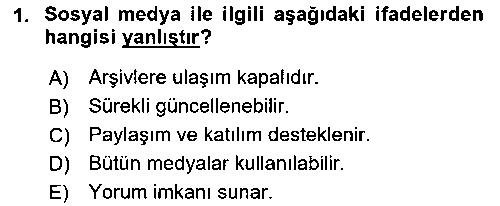 SMY203U Dijital Yayıncılık çıkmış sınav sorusu 1