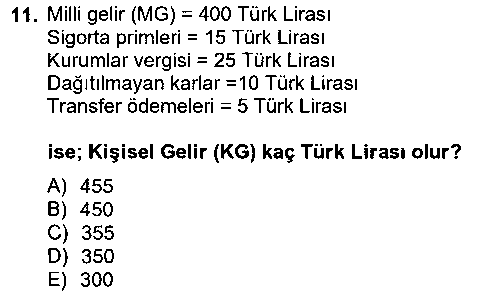 ISL110U Ekonomik Analiz çıkmış sınav sorusu 3