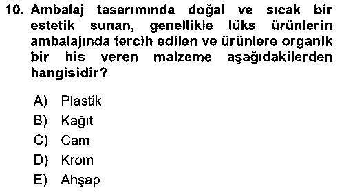 GIT309U Ambalaj Tasarımı çıkmış sınav sorusu 2