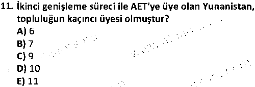 Avrupa Birliği ve Türkiye İlişkileri çıkmış sınav sorusu 3