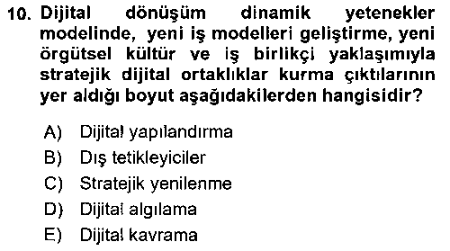 TRZ116U Dijital Turizm çıkmış sınav sorusu 2