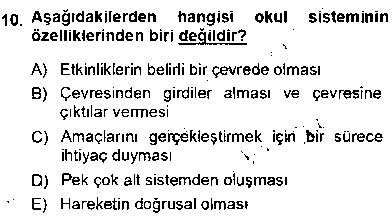 SOS102U Eğitim Sosyolojisi çıkmış sınav sorusu 2