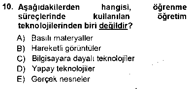 INO401U İng. Öğretmenliğinde Öğretim Teknolojileri Ve Materyal Tasarımı 1 çıkmış sınav sorusu 2