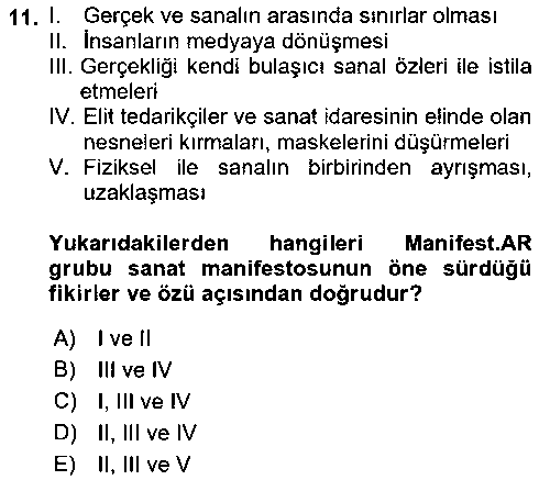 GIT201U Yeni Medya Sanatı çıkmış sınav sorusu 3