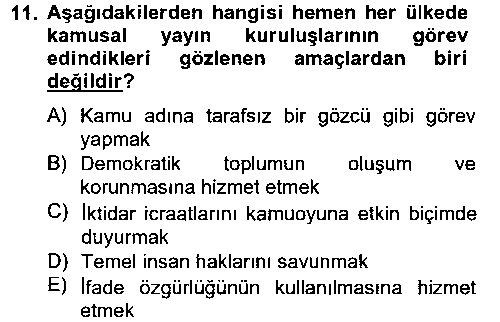 RTP104U Radyo ve Televizyon Yayıncılığı çıkmış sınav sorusu 3