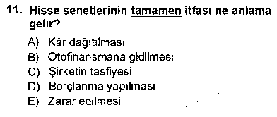 MSP203U Borsaların Yapısı ve İşleyişi çıkmış sınav sorusu 2