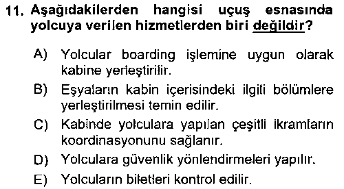 SHU204U Temel Harekat Hizmetleri ve Ramp çıkmış sınav sorusu 3