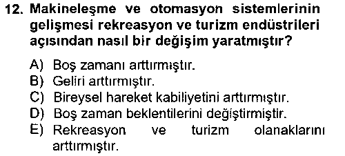 TSH202U Rekreasyon Yönetimi çıkmış sınav sorusu 2