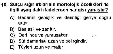 LBV103U Temel Zootekni çıkmış sınav sorusu 2