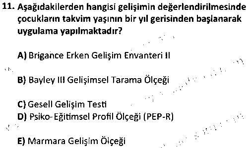 ÇGL3005 Çocuğu Tanıma Teknikleri çıkmış sınav sorusu 3