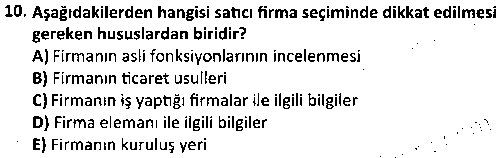 TOI2008 Yiyecek İçecek Hizmetleri Yönetimi çıkmış sınav sorusu 2