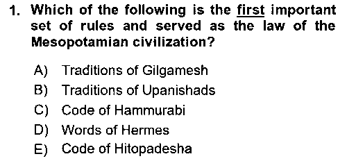 ULI101U Introduction to World Civilization çıkmış sınav sorusu 1