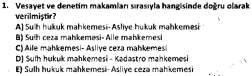 ADL1012 Medeni Hukuk 2 çıkmış sınav sorusu 1