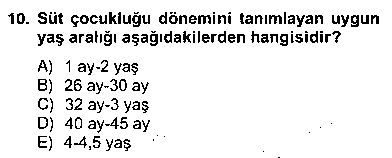 SAG102U Anne Çocuk Sağlığı Ve İlkyardım çıkmış sınav sorusu 2