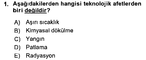 ADY111U Temel Afet Bilgisi çıkmış sınav sorusu 1